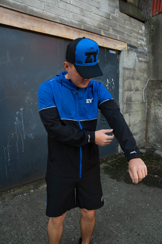 VIVID SHORTSETS SET + TSHIRT (BLUE & BLACK)