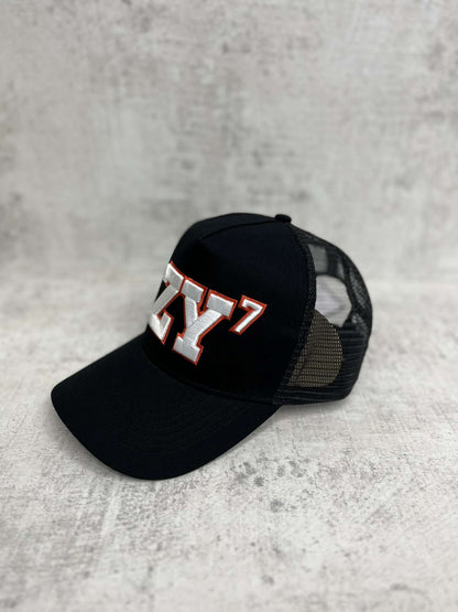 ZENY7 (BLACK & RED TRUCKER CAP)