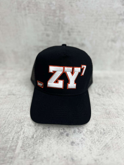 ZENY7 (BLACK & RED TRUCKER CAP)