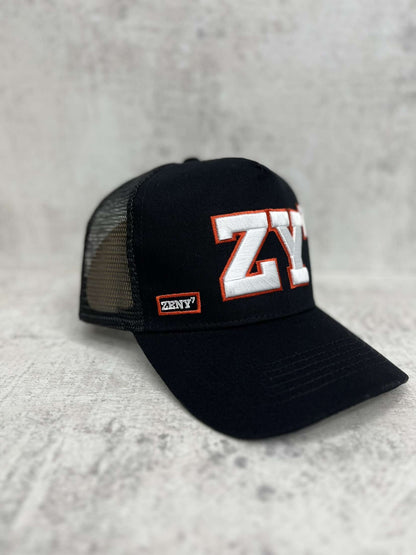 ZENY7 (BLACK & RED TRUCKER CAP)
