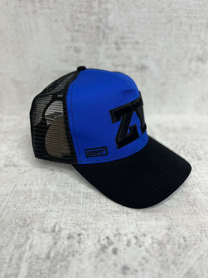 ZENY7 (BLACK & BLUE TRUCKER CAP)