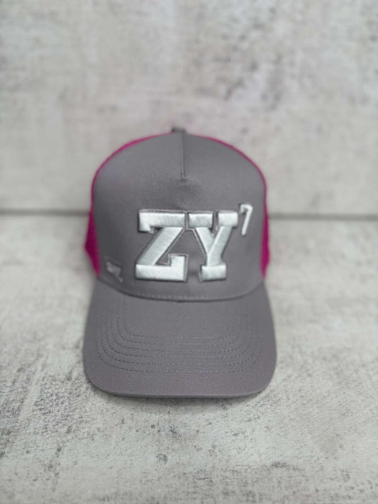 ZENY7 (GREY & PURPLE TRUCKER CAP)