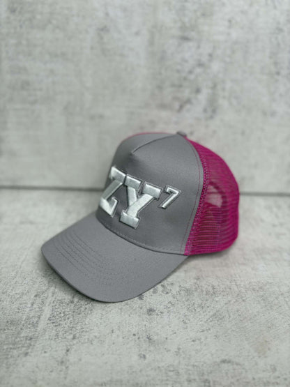 ZENY7 (GREY & PURPLE TRUCKER CAP)