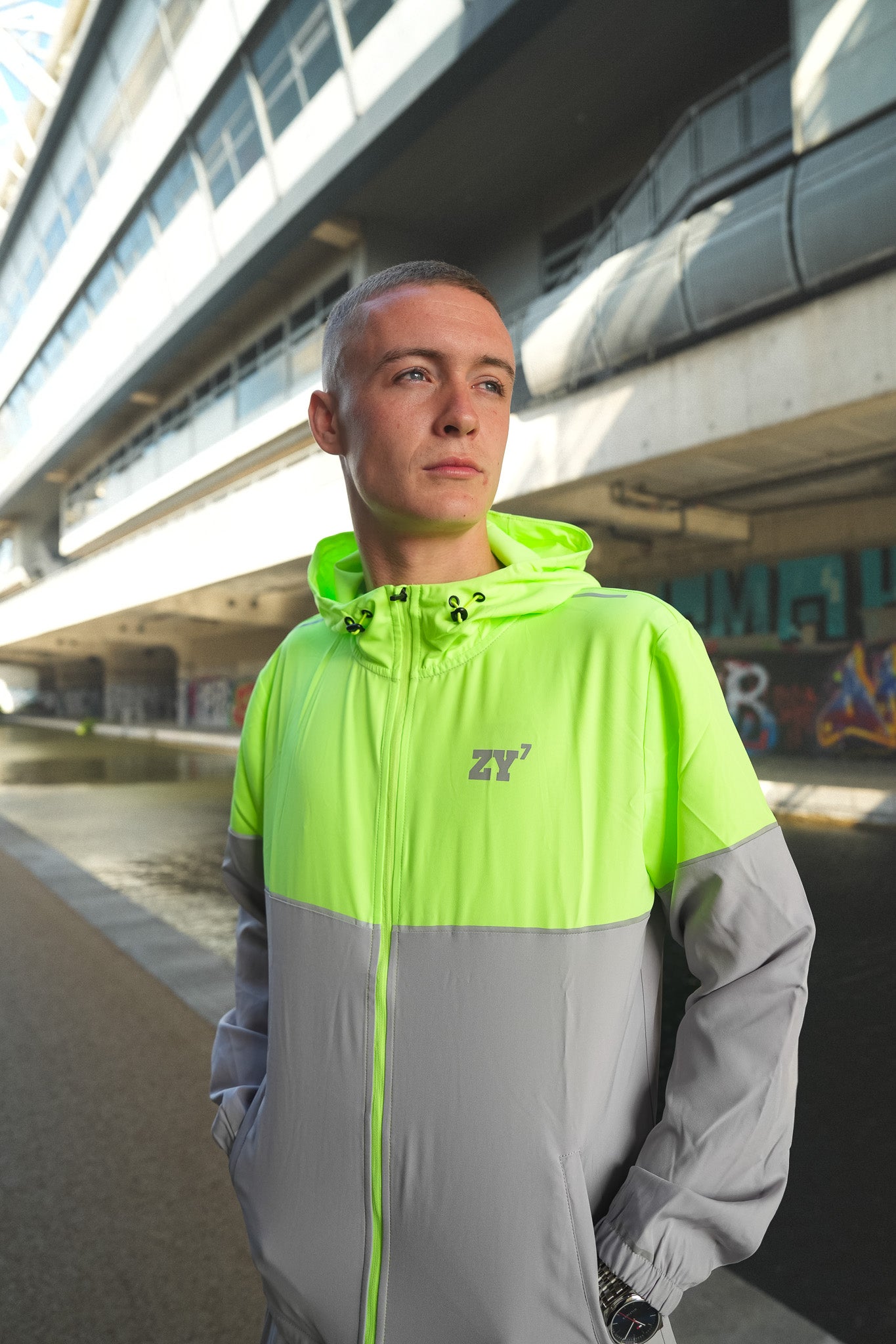 VIVID SHORTSETS SET + TSHIRT(LIME GREEN & GREY)