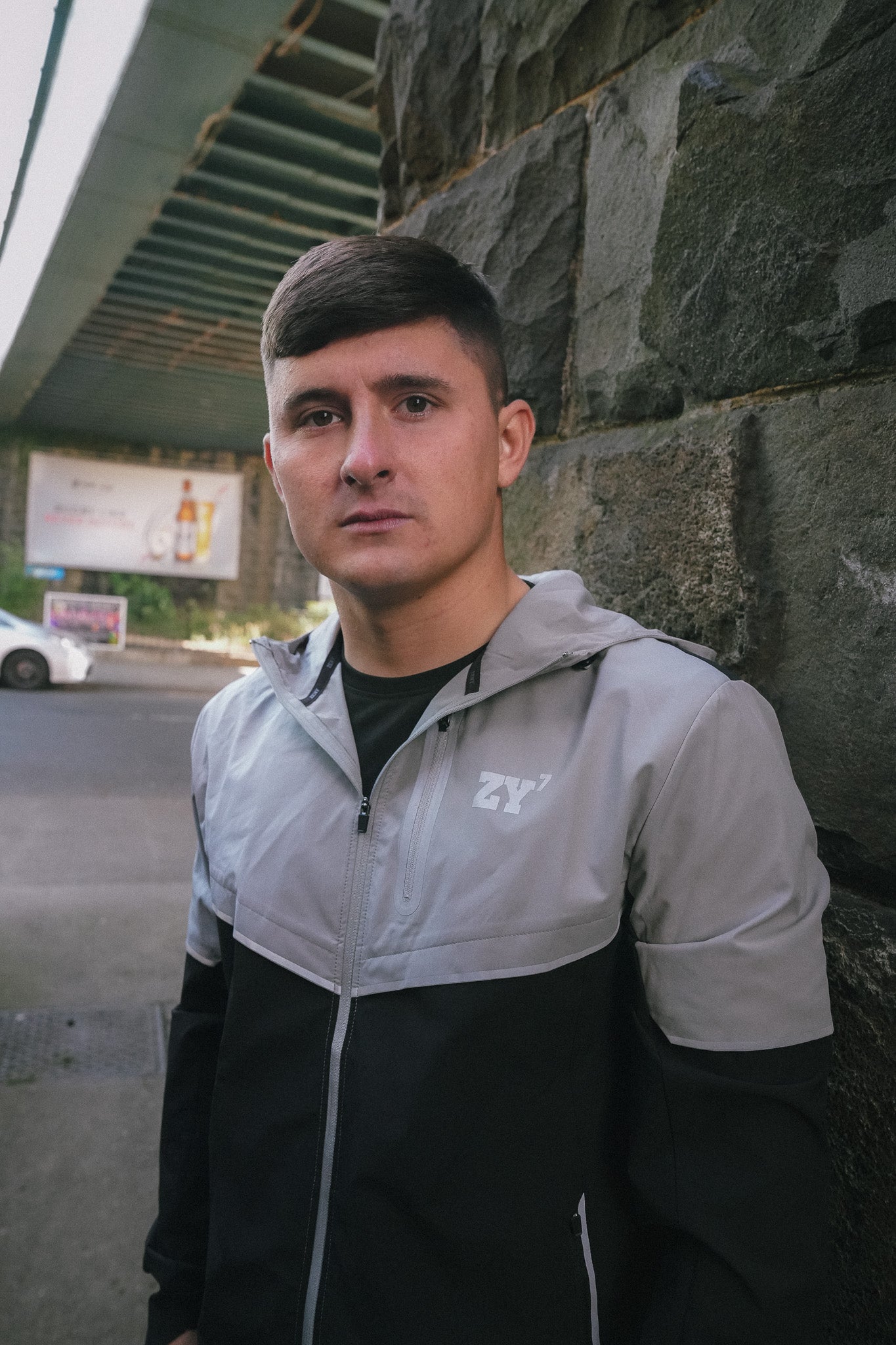VIVID TRACKSUIT + TSHIRT (BLACK & GREY)