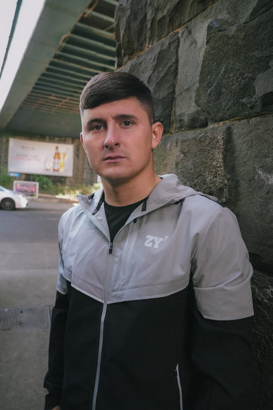 VIVID TRACKSUIT + TSHIRT (BLACK & GREY)